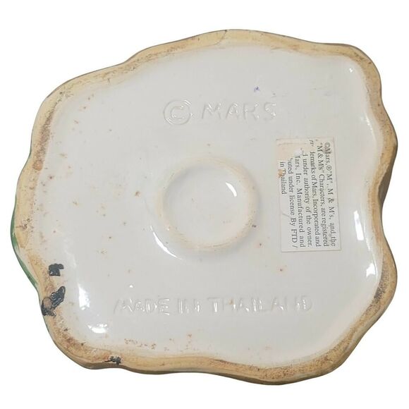 Mars M & M Candy Flower Vase or Planter FTD Green M on Swing R + G - Picture 7 of 9